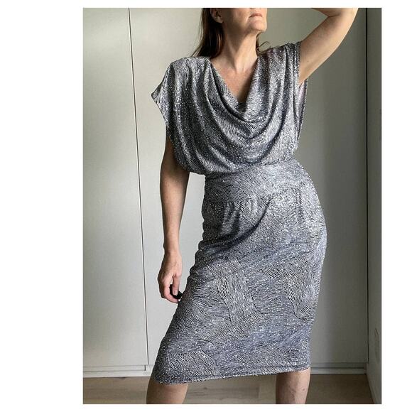 Vintage 70s-80s Silver Sparkle Animal Print Small USA Made - Picture 15 of 15